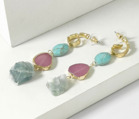 Fashion Long Stone Earrings for Women - Direct from Factory