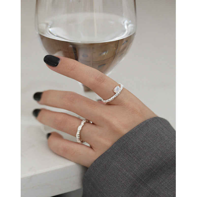Niche Design Texture Ring for Women