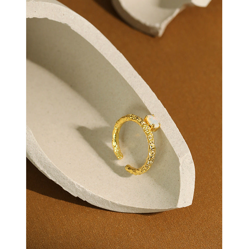 Niche Design Texture Ring for Women
