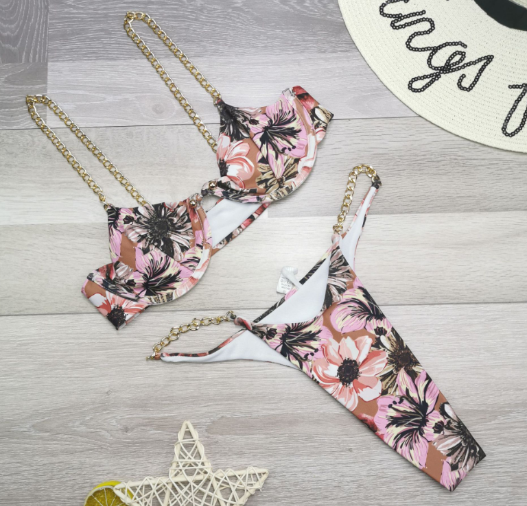 Metal Chain Bikini Swimsuit for Women